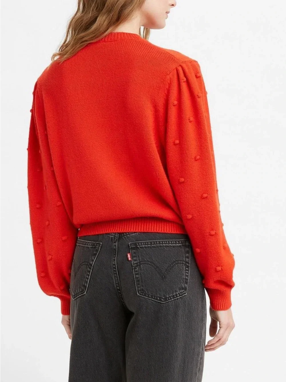 Levi’s crewneck Textured Pom-Pom Red Women's Sweater